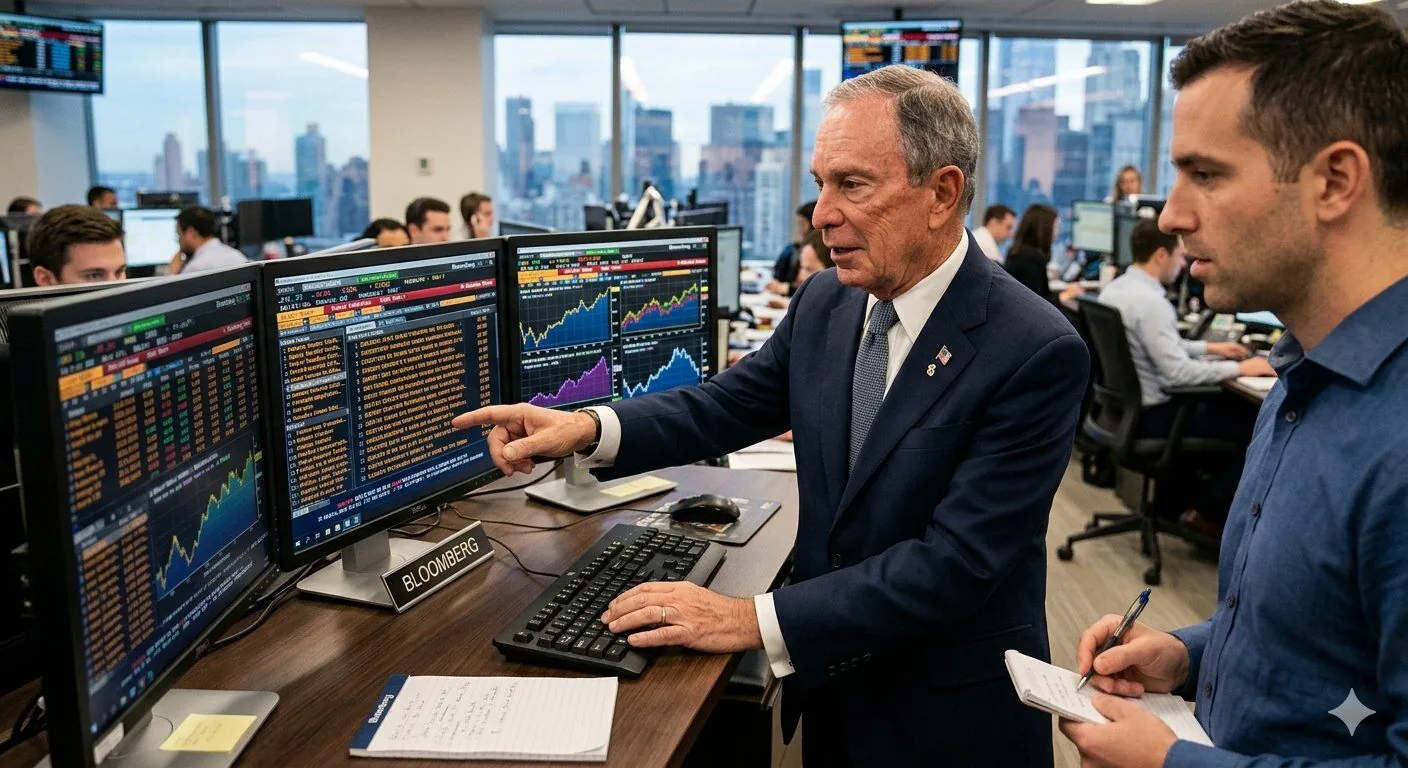 Bloomberg terminal illustration